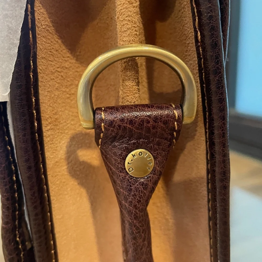 New with Tags Dr Koffer Leather Briefcase